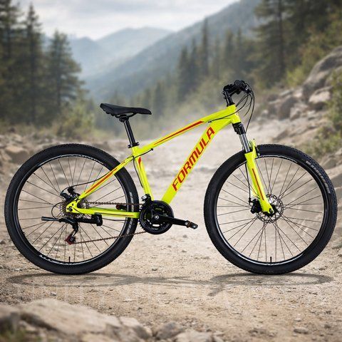 Гірський велосипед Formula DRAGONFLY AM DD 29&Prime;, сталева рама 16&Prime;, 21 швидкость, Жовтий 29-391 фото
