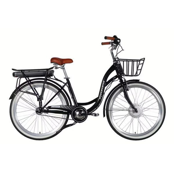 Електровелосипед Dorozhnik eAQUAMARINE 26", 36V 500W 13Ah, швидкість до 27 км/год, чорний ELB-D-26-296 фото