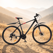 Гірський велосипед CrossBike Pacific 29", алюмінієва рама 21", 21 швидкість, чорний-червоний