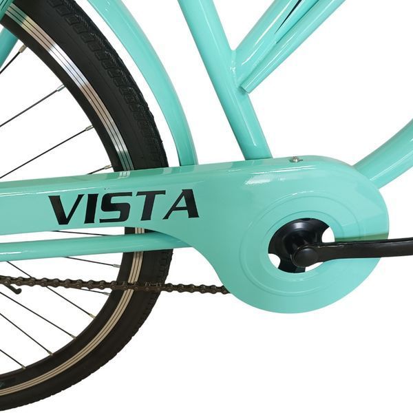 Міський велосипед SPARK CITY VISTA 26", сталева рама 17", 1 швидкість, багажник, кошик, крила, бірюзовий 240015 фото