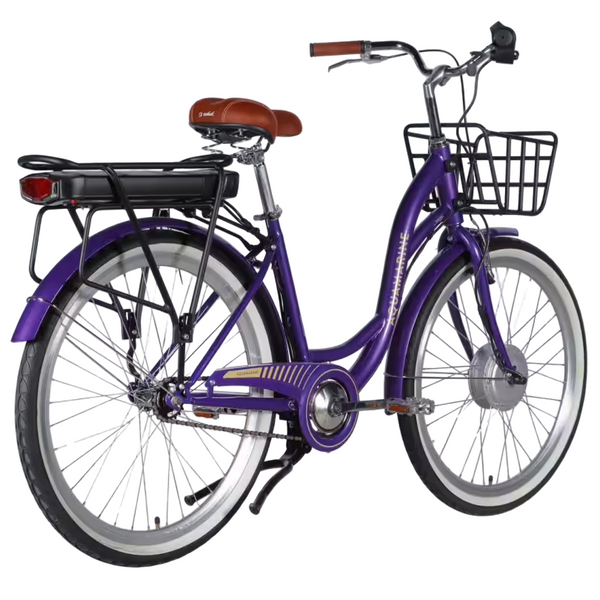 Електровелосипед Dorozhnik eAQUAMARINE 26", 36V 500W 13Ah, швидкість до 27 км/год, фіолетовий ELB-D-26-295 фото