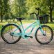 Міський велосипед SPARK CITY VISTA 26", сталева рама 17", 1 швидкість, багажник, кошик, крила, бірюзовий 240015 фото 2