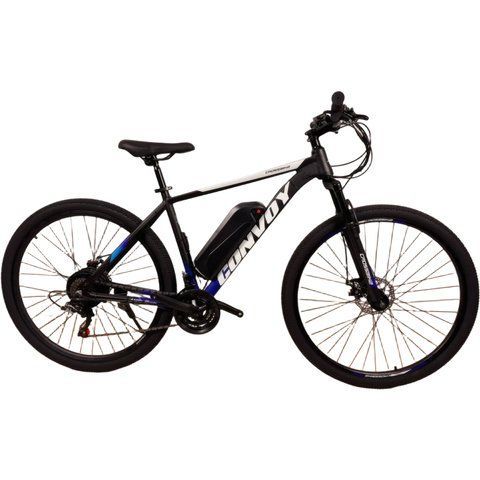 Електровелосипед CrossBike Convoy 29" 500W/48V/13Ah, рама 19", до 45 км/год, Чорно-Синій 00-00006262 фото