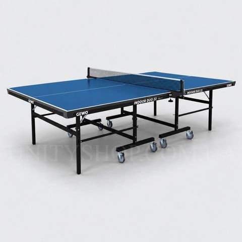 Тенісний стіл GEWO Indoor Duo 22 для приміщення складаний 274&times;152,5&times;76 см синій 931062 фото