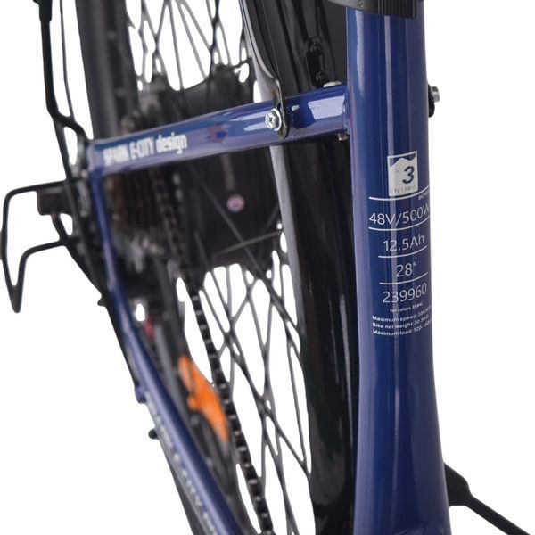Електровелосипед SPARK E-CITY EASY WAY 28" 48V/500W/12.5Ah, сталева рама 18", до 35 км/год, синій 239960 фото