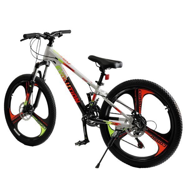 Гірський велосипед Corso Evolution 24", алюмінієва рама 11", 21 швидкість, біло-помаранчевий 071-167 фото