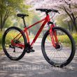 Гірський велосипед Discovery BASTION 29", алюмінієва рама 17", 24 швидкості, дискові гальма, червоно-чорний OPS-DIS-29-197 фото