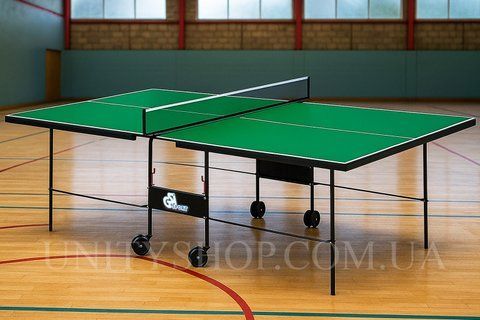 Тенісний стіл GSI Sport Athletic Strong Gp-3 для приміщень складаний Зелений Gp-3 фото