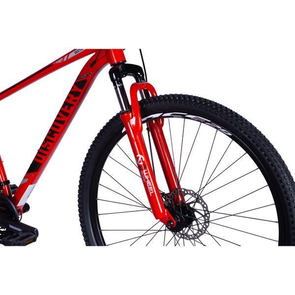 Гірський велосипед Discovery BASTION 29", алюмінієва рама 17", 24 швидкості, дискові гальма, червоно-чорний OPS-DIS-29-197 фото