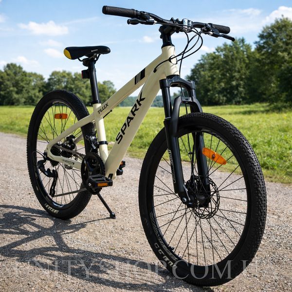 Гірський велосипед SPARK FLEX 24" алюмінієва рама 12" 21 швидкість, Кремовий 238393 фото