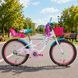 Дитячий велосипед Formula Kid FLOWER PREMIUM 20", рама 10", білий з рожевим та бірюзовим OPS-FRK-20-244 фото 1