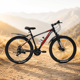 Гірський велосипед CrossBike Roblox 27.5", алюмінієва рама 17", 21 швидкість, чорно-червоний 27СTA-006473 фото