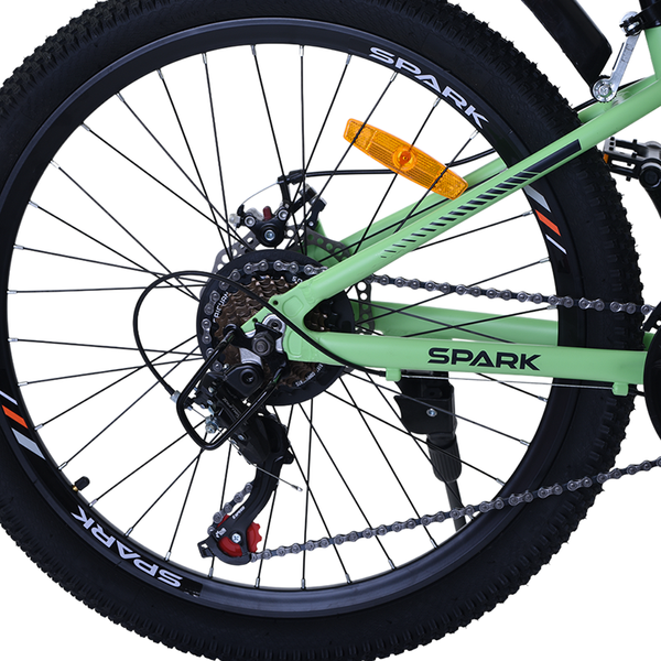 Гірський велосипед SPARK AERO 24", алюмінієва рама 12", 21 швидкість, салатовий 239182 фото