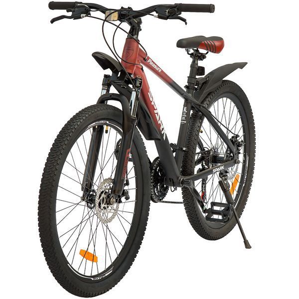 Гірський велосипед SPARK PLEASURE 26" алюмінієва рама 15", 21 швидкість, амортизаційна вилка Бордовий 222949 фото