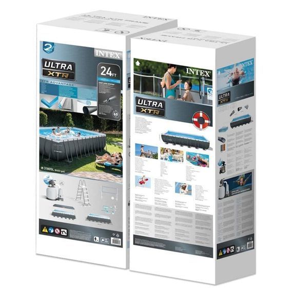 Каркасний басейн Intex Ultra Frame XTR 732&times;366&times;132 см 26368 з пісочним фільтром, сходами, тентом, підстилкою 26368 фото