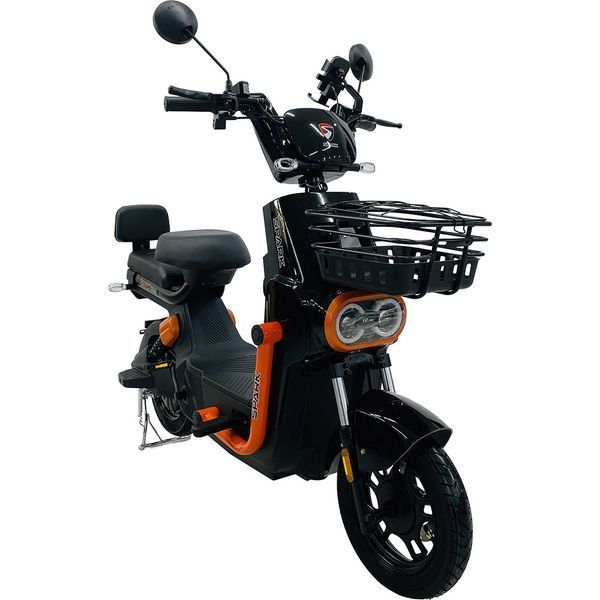 Велосипед з електромотором SPARK TOUR PRO 10", 1000W, 60V 25Ah, швидкість до 50 км/год, чорний із помаранчевим 247724 фото