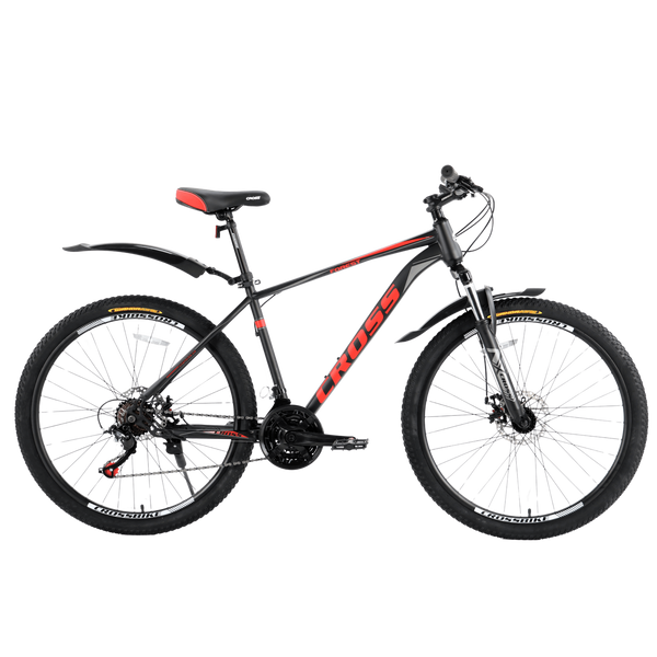 Гірський велосипед Cross Forest 27.5", сталева рама 18", 21 швидкість, чорний-червоний 27CWS-005087 фото