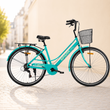 Міський велосипед SPARK CITY BELLE 28", алюмінієва рама 18", 7 швидкостей, кошик, багажник, бірюзовий 240004 фото