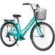 Міський велосипед SPARK CITY BELLE 28", алюмінієва рама 18", 7 швидкостей, кошик, багажник, бірюзовий 240004 фото 3