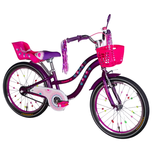 Дитячий велосипед Formula Kid FLOWER PREMIUM 20", рама 10", фіолетовий OPS-FRK-20-245 фото