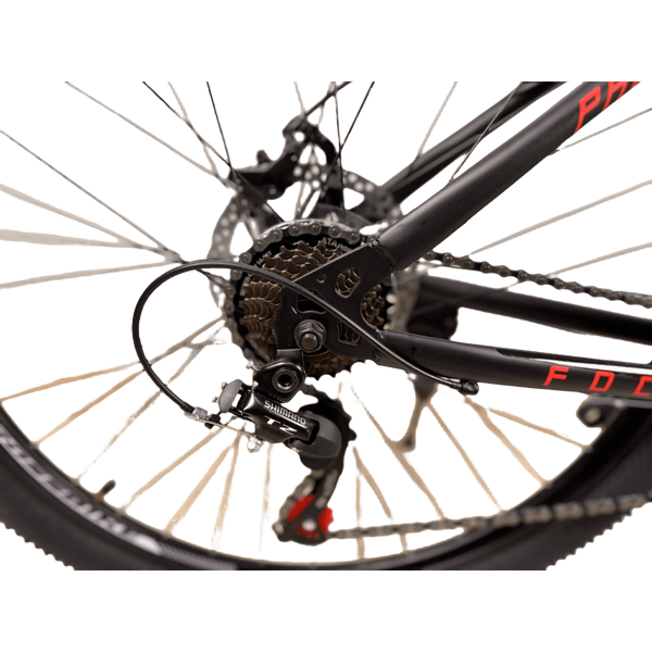 Гірський велосипед Cross Focus 27.5", сталева рама 17", 21 швидкість, чорний-червоний 27.5CWS-005773 фото
