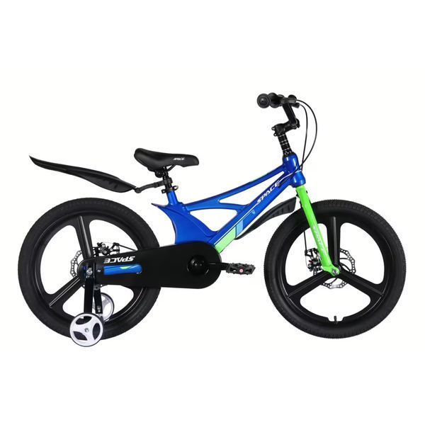 Дитячий велосипед SPACE KID STAR DD 20", магнієва рама 11", синій з зеленим OPS-SK-20-048 фото