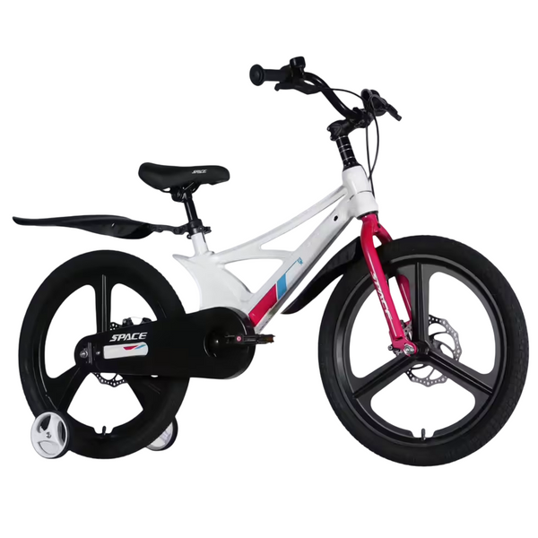 Дитячий велосипед SPACE KID STAR DD 20", магнієва рама 11", білий з рожевим OPS-SK-20-046 фото