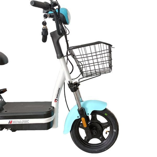 Велосипед з електромотором SPARK COMPACT 14", 48V 400W 12Ah, швидкість до 25 км/г, Блакитний COMPACT2 фото