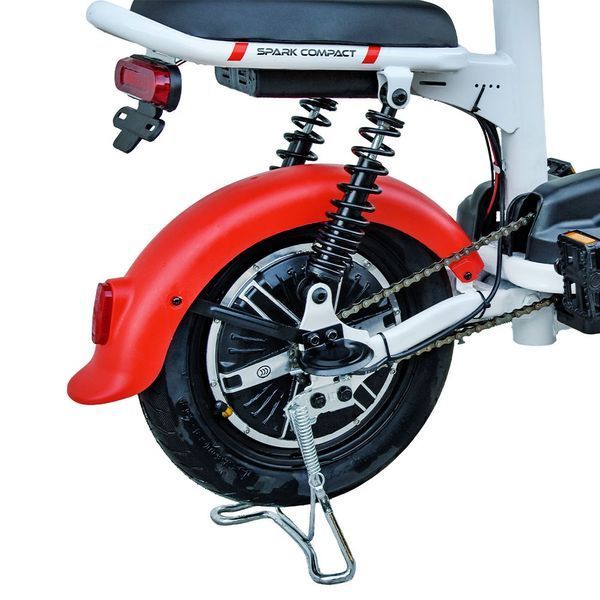 Велосипед з електромотором SPARK COMPACT 14", 48V 400W 12Ah, швидкість до 25 км/г, Червоний COMPACT1 фото