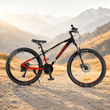 Гірський велосипед CORSO X-POWER 26", алюмінієва рама 13", 24 швидкості, чорно-червоний 072-212 фото