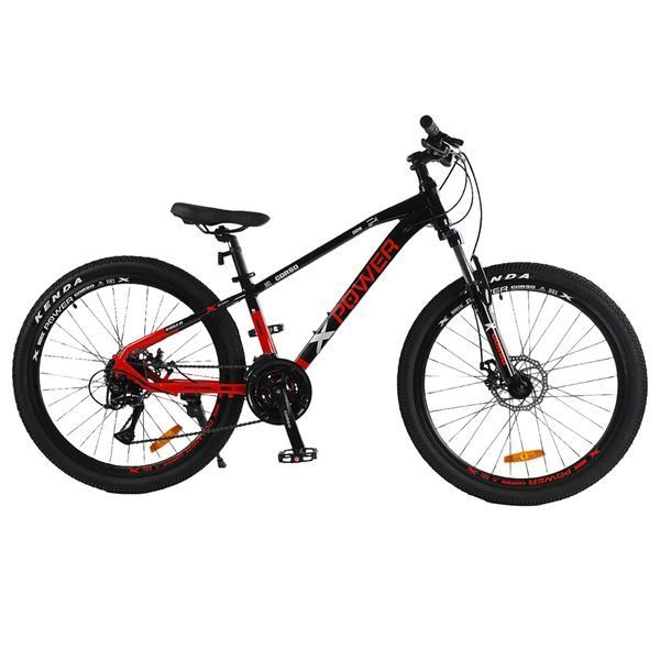 Гірський велосипед CORSO X-POWER 26", алюмінієва рама 13", 24 швидкості, чорно-червоний 072-212 фото