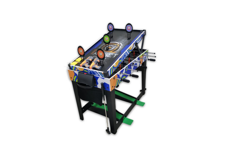 Ігровий стіл inSPORTline Highduke 4 в 1, футбол, гольф, пінбол, стрільба, 122&times;60&times;81 см 26786 фото