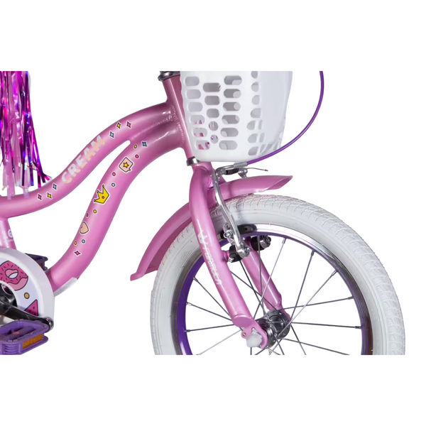 Дитячий велосипед Formula Kid CREAM 16", алюмінієва рама 8,5", бузковий OPS-FRK-16-251 фото