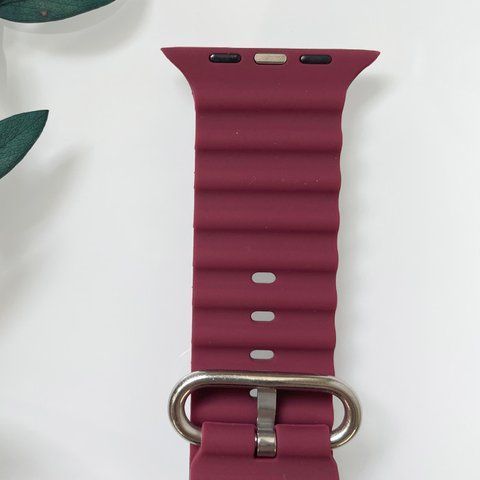 Силіконовий ремінець для розумного годинника Smart Watch Ocean Band 42/44/45/49 Бордовий RW066 фото
