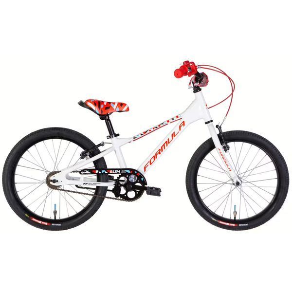 Дитячий велосипед Formula Kid SLIM 20", алюмінієва рама 10", білий з червоним OPS-FRK-20-256 фото