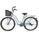 Міський велосипед SPARK CITY AURA 28", сталева рама 18, 1 швидкість, кошик, багажник, блакитний 240009 фото 3