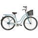 Міський велосипед SPARK CITY AURA 28", сталева рама 18, 1 швидкість, кошик, багажник, блакитний 240009 фото 1