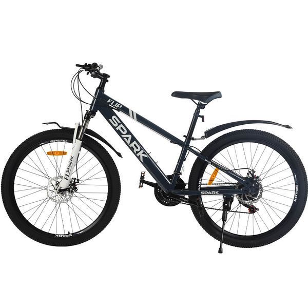 Гірський підлітковий велосипед SPARK FLIP 26", сталева рама 13", 21 швидкість, графітовий 239226 фото