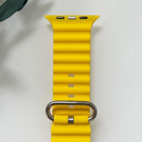 Силіконовий ремінець для розумного годинника Smart Watch Ocean Band 42/44/45/49 Жовтий RW048 фото