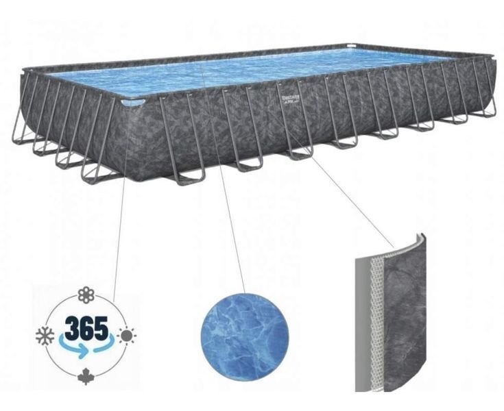 Каркасний басейн Bestway 561KJ APX 365, 956&times;488&times;132 см, фільтр-насос, драбина, тент, фільтрувальні кульки 561KJ фото