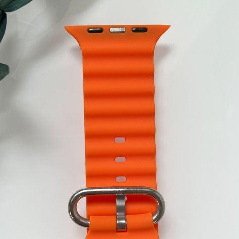 Силіконовий ремінець для розумного годинника Smart Watch Ocean Band 42/44/45/49 Помаранчевий RW047 фото