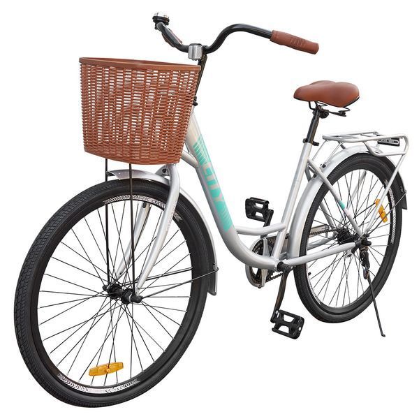 Міський велосипед Spark CITY LIMU 26" &ndash; сталева рама 17", ножне гальмо, багажник і кошик у комплекті 205328 фото