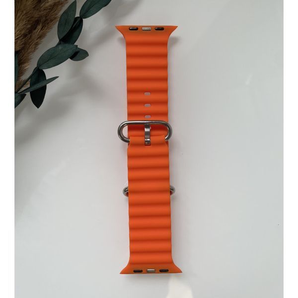 Силіконовий ремінець для розумного годинника Smart Watch Ocean Band 42/44/45/49 Помаранчевий RW047 фото