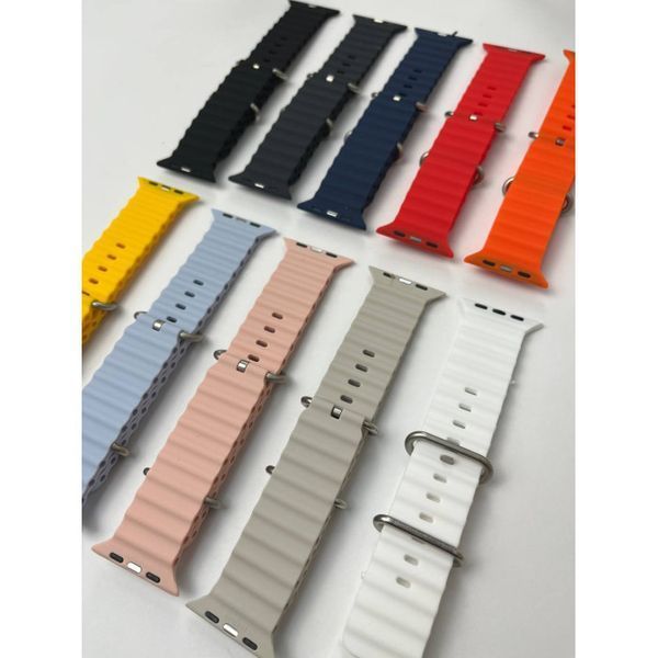 Силіконовий ремінець для розумного годинника Smart Watch Ocean Band 42/44/45/49 Помаранчевий RW047 фото