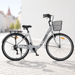 Міський велосипед SPARK CITY TEYA 28", алюмінієва рама 18&rdquo;, 7 швидкостей, кошик, багажник, сірий 239989 фото