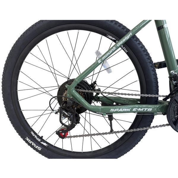Електровелосипед SPARK E-MTB SHADOW 27.5" 48V/500W/12.8Ah, алюмінієва рама 15", до 35 км/год, темно-зелений 239953 фото