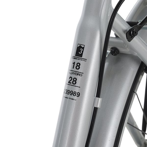Міський велосипед SPARK CITY TEYA 28", алюмінієва рама 18&rdquo;, 7 швидкостей, кошик, багажник, сірий 239989 фото