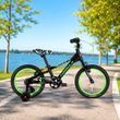 Дитячий велосипед Formula Kid SLIM 16", алюмінієва рама 8,5", чорний з зеленим OPS-FRK-16-255 фото