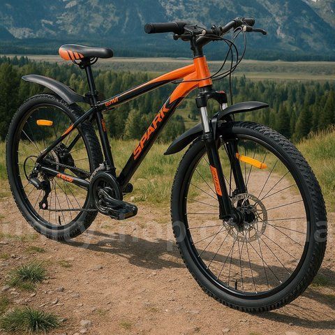 Велосипед SPARK MOUNT 26" Гірський, Алюмінієва рама 15", 21 швидкість, Дискові гальма, Помаранчевий 218757 фото