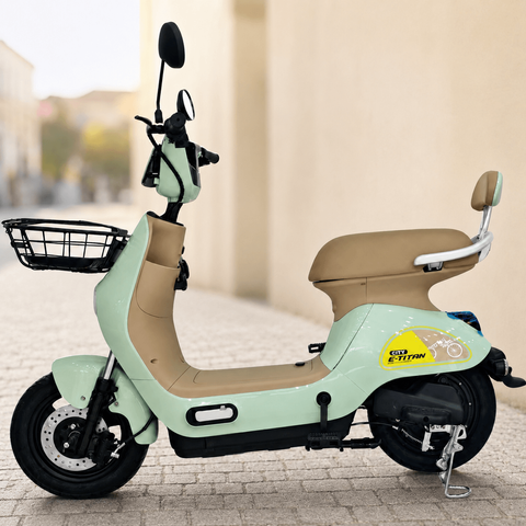 Електровелосипед Titan E-Titan City 14", 1000W/48V/20Ah, швидкість до 45 км/год, зелений-коричневий 14EC-005174 фото